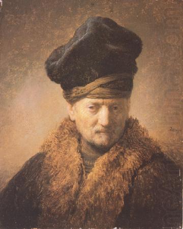 REMBRANDT Harmenszoon van Rijn Bust of an old man in a fur cap (mk33) china oil painting image